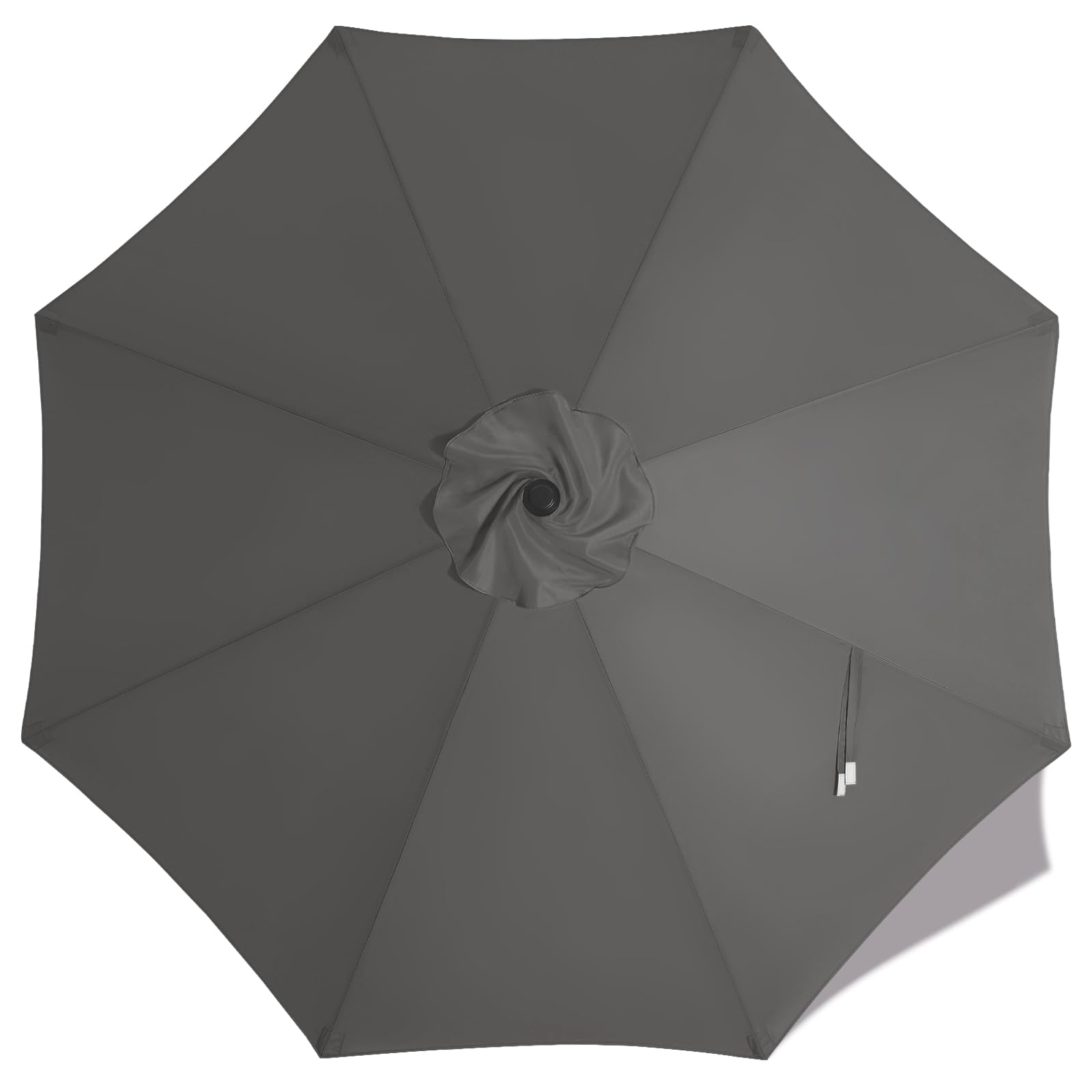 Photo 1 of MASTERCANOPY Patio Umbrella 9 ft Replacement Canopy for 8 Ribs-Charcoal Grey Canopy Only
