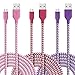 [3 Pack] Fasgear Micro USB(10ft) - Durable Charging Cables [Braided Nylon] for Samsung, Nexus, LG, Android Smartphone and More (Purple,Rose,Pink)