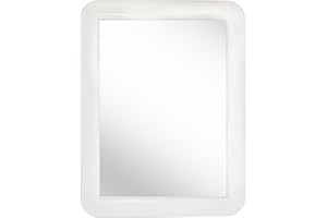 CEREM Locker Mirror Magnetic for Boys and Girls Locker, White 5" x 7" - Real Glass Magnetic Mirror for School Locker, Office, Home