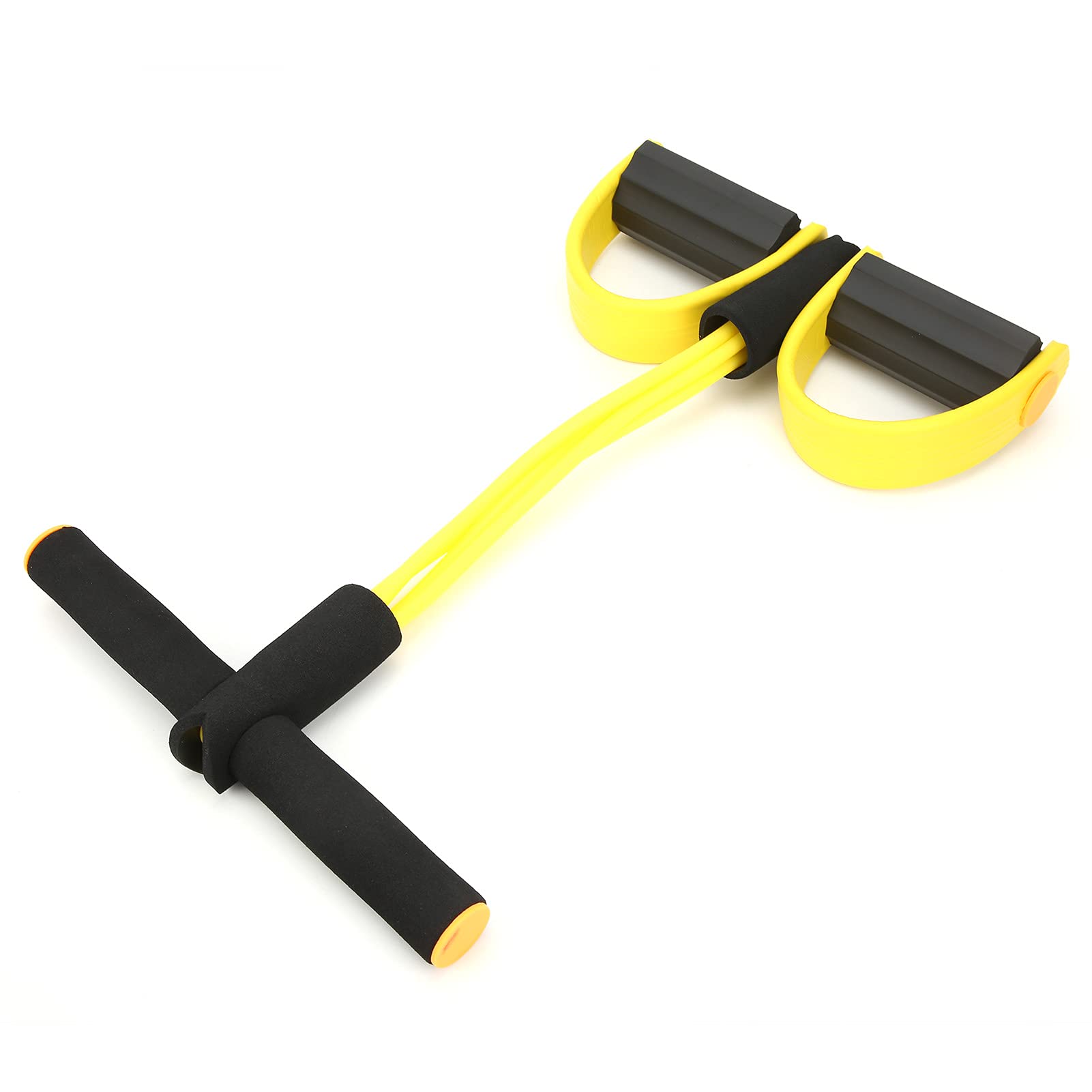 Sit‑up Resistance Band,2 Tubes Sit‑up Resistance Band with Foot Pedal Multifunction Tension Elastic Pull Rope