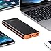 3 Port 15000mAh Power Bank, Lumsing Ultrathin Portable Charger 15000mAh Premium External Battery Pack & Power Bank with Smart Charge for iPhone, Samsung Galaxy, Android Smart Devices (Black)