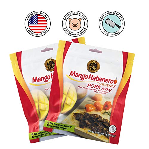 Golden Nest Seasoned Pork Jerky 2.5 oz (Mango Habanero, Pack of 2) - Thumbnail 5