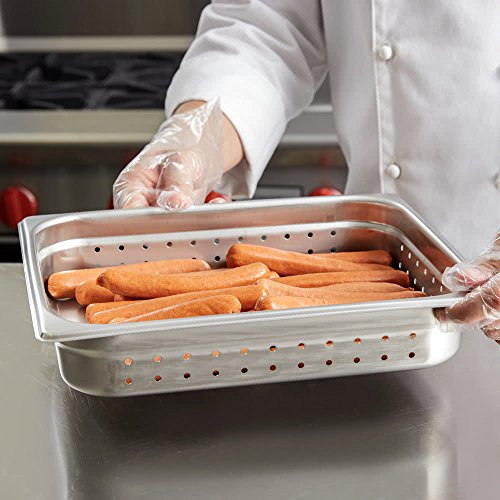 image for Stainless Steel Perforated Steam Table Pan, ATOSA A2122 1/2 Half Size 