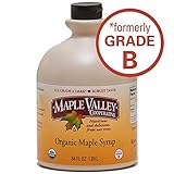 Maple Valley Grade A Dark & Robust (Formerly Grade B) Organic Maple Syrup - 1/2 Gallon (64 Oz) BPA-Free Jug