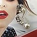 Fashion Design Faux Pearl Camellia Clover Charm Flower Dangle Drop Earrings Studs For Women