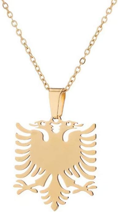 Amazon Com Albanian Eagle Pendant Necklaces Animals Pendant Women Necklaces Girls Birthday Gift For Girlfriend Jewelry Stainless Steel Necklace Clothing