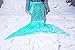 PixieCrush Mermaid Tail Blanket for Teenagers/Adults & Kids Thick, Plush Super Comfy Fleece Snuggle Blanket with Double Stitching, Keep Feet Warm (Large, Shiny Green)