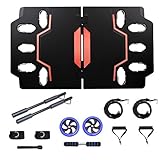 EnjoyLife Inc Full Portable Gym Home Workout Package,Complete Fitness Equipment,Design for Indoor Travel or Outside. Simulate Dumbbells, Workout Bar and Cardio Machine