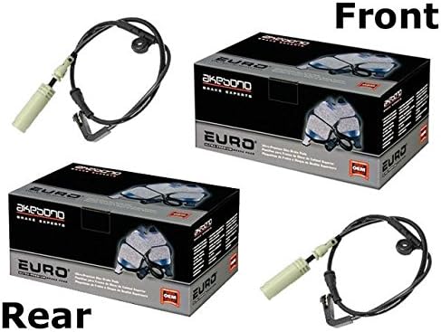 BMW 535 SEDAN (10/07-10) Brake Pad KIT Front+Rear CERAMIC Akebno Pads+Sensors