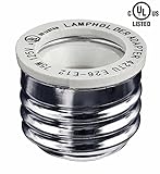 UL-listed E26/E27 to E12 Adapter - Medium Screw (E26/E27) to Candelabra Screw (E12) Socket Reducer Adapter Converter