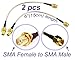 Pack of 2 RF RG316 SMA Male to SMA Female Nut Bulkhead Crimp Antenna Low Loss Coaxial Cable 6