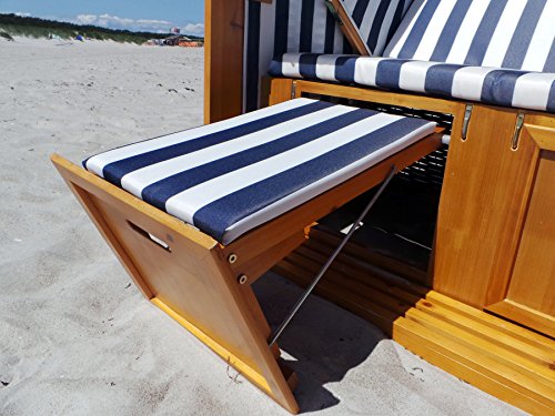 Swing & Harmonie Luxus Strandkorb XL - 118cm Rügen Ostsee Sonneninsel Rattan Möbel Polyrattan (anthrazit) – Bild 5