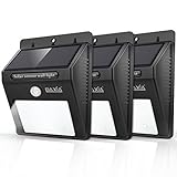 BAXIA TECHNOLOGY 12 LEDs Bright Security Wireless Motion Sensor Solar Night Lights - Waterproof for Outdoor Garden Wall (3-pack)