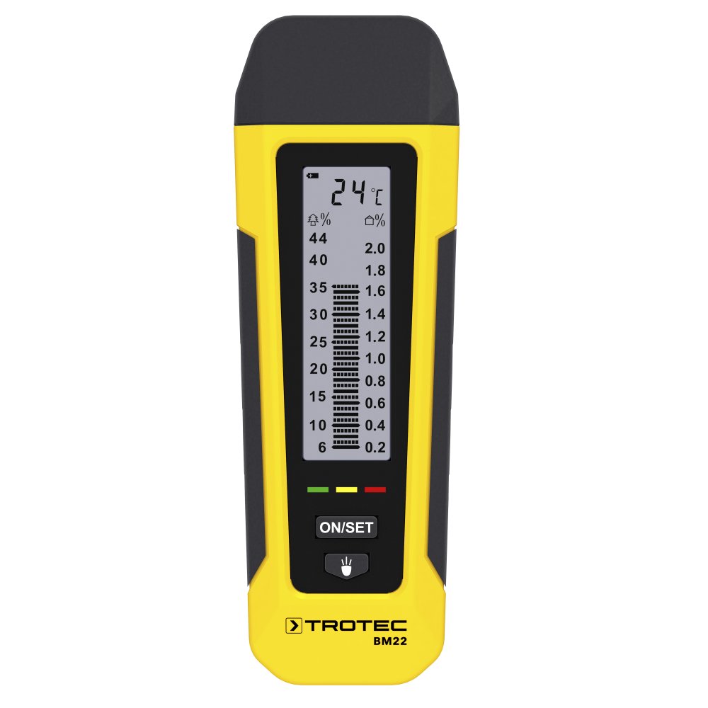 TROTEC BM22 Damp Indicator Moisture Meter Wood Moisture Meter Humidity Tester Meter Moisture Measurement Like Plaster, or Screed
