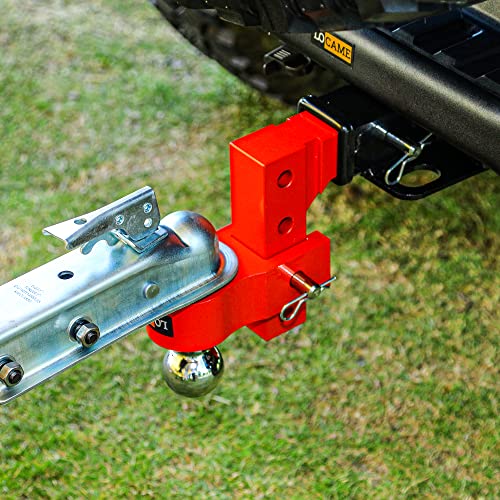 LOCAME Adjustable Trailer Hitch, Fits 2Inch Receiver Only, 6Inch Drop