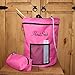 HANDI STITCH Lightweight Knitting Yarn Storage Bag, Tote Organizer, Knitting Bag, Yarn Holder with Pockets/Protect and Store Yarn, Crochet Hooks, Needles and Wool - Knitting Tote Bag Pink