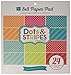 Echo Park Paper Company Dots and Stripes Brights Paper Pad, 8 by 8-Inch