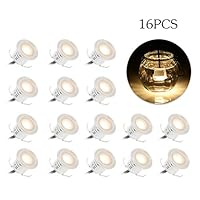 Tomshine 16 Pack Recessed LED Deck Light Kit, High Bright In Ground Outdoor Landscape LED Lighting for Stair Patio Garden Floor Corner Sauna Room Bathroom, Waterproof IP67, 12V Low Voltage Safe