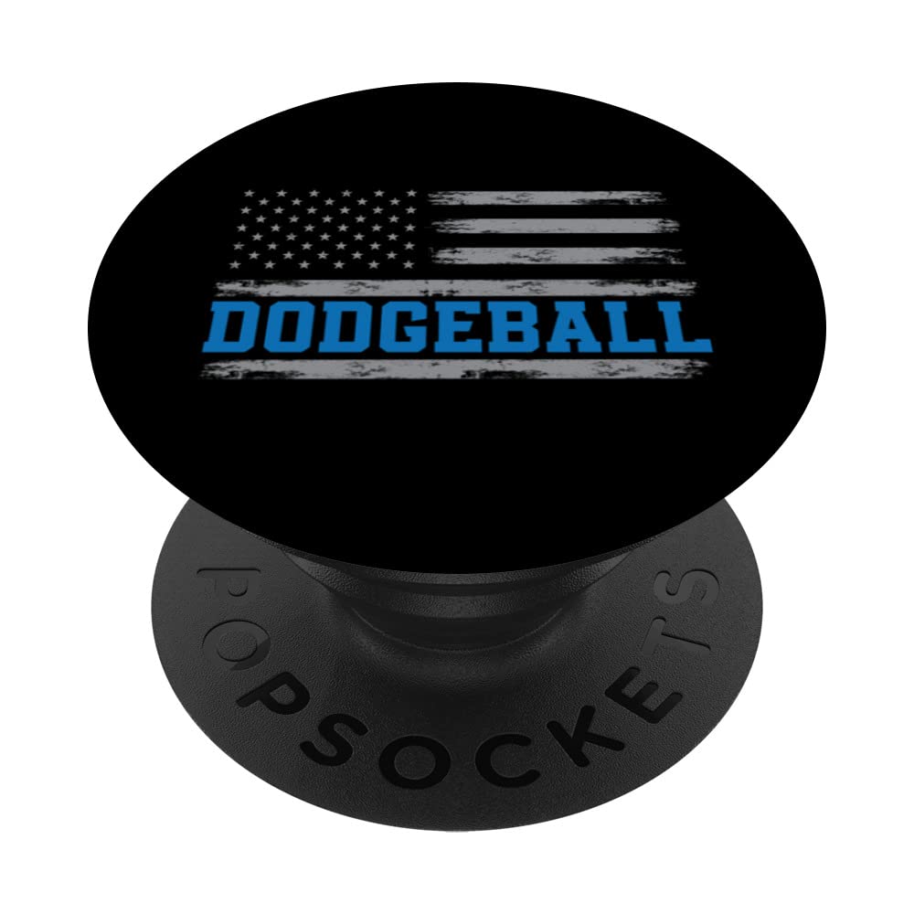Dodgeball USA Flag Apparel Dodge Ball Player America PopSockets Swappable PopGrip