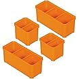 Klein Tools 54811MB MODbox Replacement Bins, Modular Storage for Klein Full or Half-Width Tall Component Boxes, Small Parts Organizer, 4-Pack