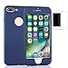 CaseTop iPhone 7 Plus/8 Plus Case, Full Body Protection, Matte Slim TPU Case, Dual Layer, Improved Design With Added Clear Screen Protector For iPhone 7 Plus/8 Plus (5.5 inch) - Navy Blue