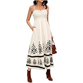 BeryLove Women Summer Floral Maxi Dress Casual Spaghetti Strap Beach Sun Dresses
