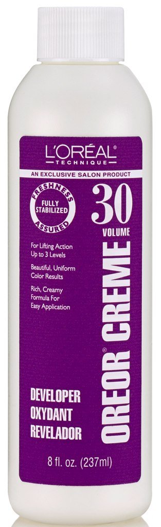 Loreal Oreor Creme 30 Volume Developer 8 Ounce (235ml) (2 Pack)