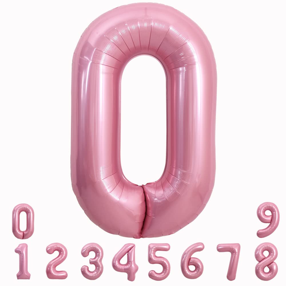 TONIFUL 40 Inch Light Pink Large Numbers Balloons