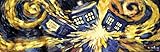 Doctor Who Exploding Tardis TV Show Poster (Van Gogh's Exploding Tardis) Poster Print 12x36
