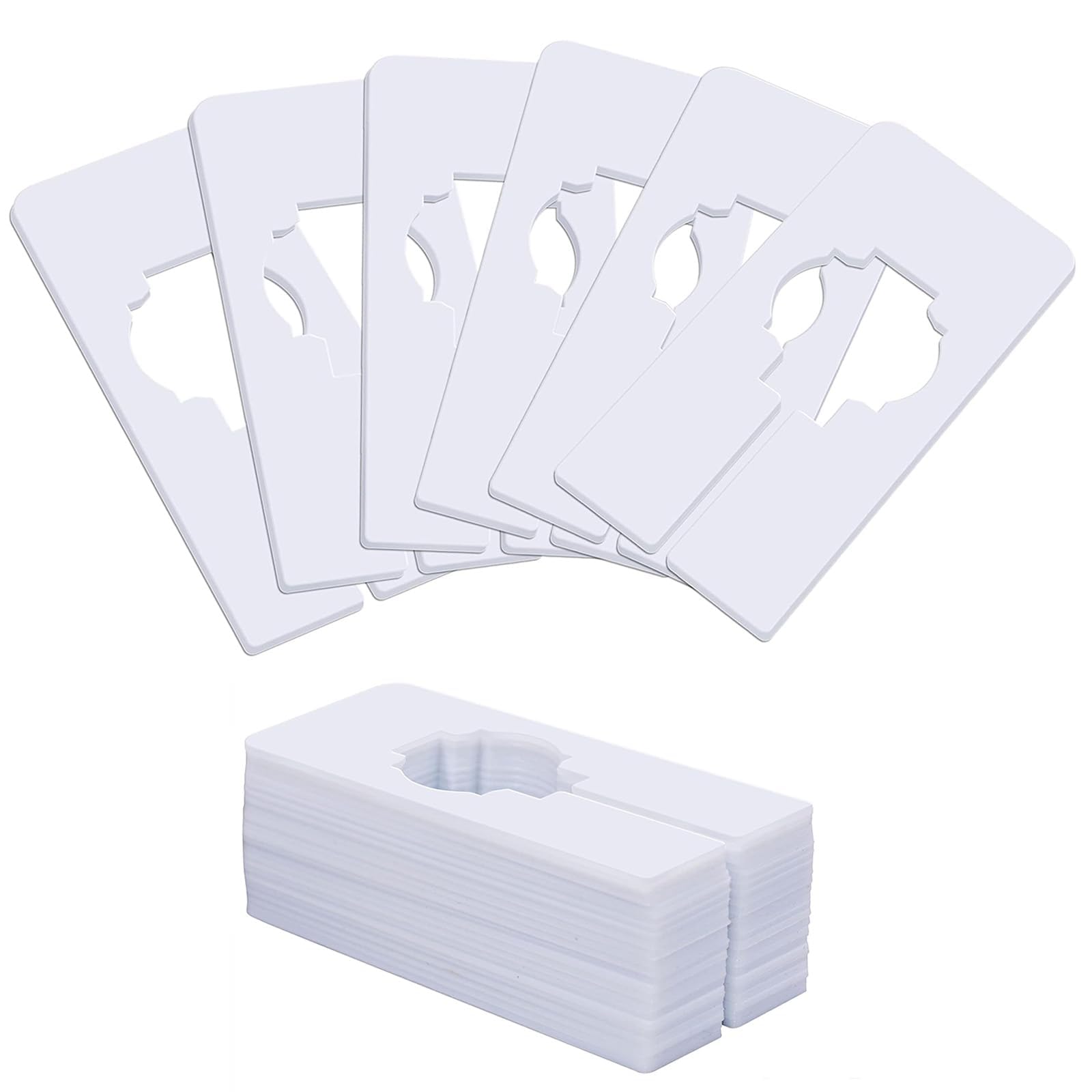 ZPLASK 20 PCS Wardrobe Dividers, White Wardrobe Divider, Rectangle Hanger Clothes Rail Dividers, Writable Clothes Dividers for wardrobe Sorting Classify Clothing Size and Colors