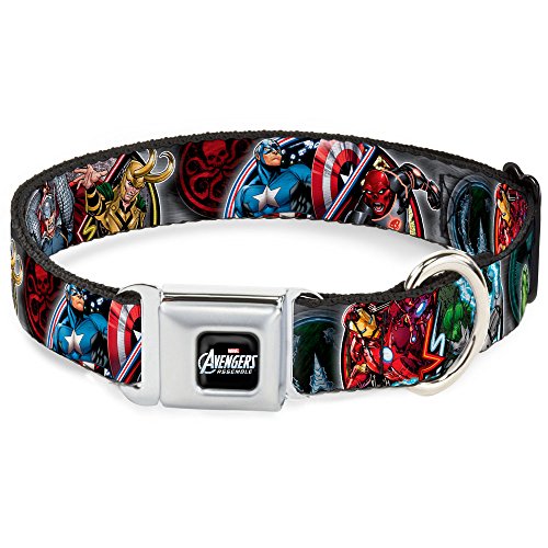 Buckle-Down DC-WAV002-L AVA Marvel Comics Dog Collar