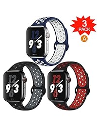 OriBear Compatible para Apple Watch Band 1.732 in 1.654 in 1.575 in 1.496 in, transpirable deportivo para iWatch bandas Series 4 3 2 1, reloj Nike+, varios estilos y colores para mujeres y hombres