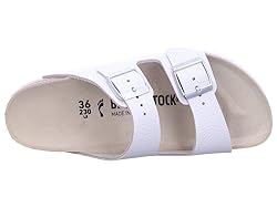 Birkenstock Unisex Arizona White Sandals - 6-6.5