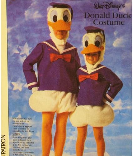 Simplicity 7731 Donald Duck Costume Pattern Child Size (6-8) Walt Disney