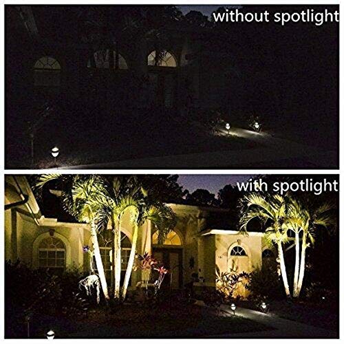 GreenClick 12V Low Voltage Landscape Lights, LED Landscape Spotlight 6.5ft Cable 3W Outdoor Spot Lights IP65 Waterproof Landscape Lighting Garden Tree Pathway Lights with Spike Stand(4 Pack) - Thumbnail 6