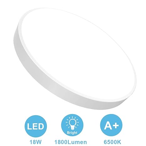 18w Flush Mount Led Ceiling Light 11 81 Inch Ultra Thin Round