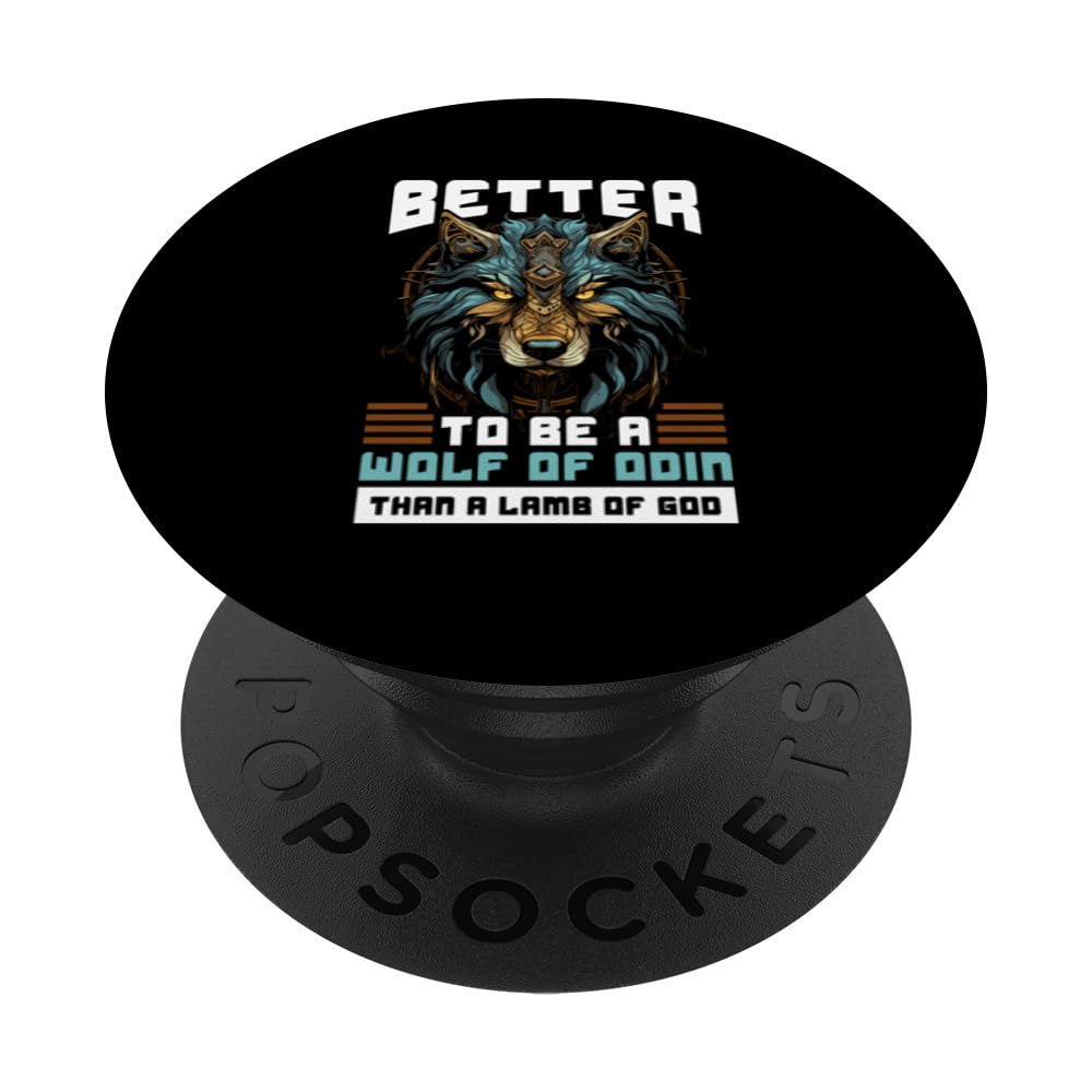 Wolf Of Odin Viking Scandinavian Pride Norsemen Odins Wolf PopSockets Swappable PopGrip