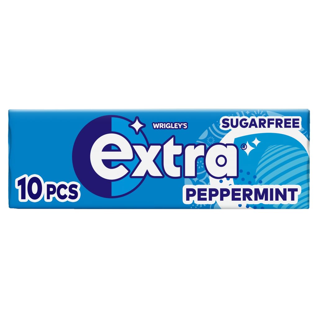 Wrigley's Extra Peppermint Sugar Free Chewing Gum, 10 Gums