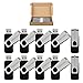 Wholesale Bulk USB Flash Drive 1GB Flash Drive 10 Pack Thumb Drive Flash Drives Swivel Memory Stick, Black