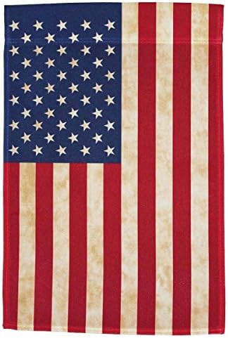 JoyPlus Welcome America National Flag Garden Flag - Vertical Double Sided Spring Summer Decorative Rustic/Farm/Morden House Small Decor Flags Set for Indoor &amp; Outdoor Decoration, 12 X 18 Inch by