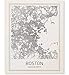Boston Poster Boston Map of Boston Art Minimalist Poster City Map Posters Massachusetts Map Black and White Map Wall Art Map Art Scandinavian Poster 8x10