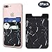 Cell Phone Card Holder, Stick on Wallet for Back of Phone, 3M Adhesive Ultra Slim Phone Pocket ID Credit Card Holder Sleeves Pouch Compatible iPhone, Samsung Galaxy, All Smartphones - 2Pack (Marble)
