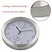 Magho Battery Operated Silent Non-ticking Indoor Wall Clock with Temperature & Humidity ,Glass Cover,Silver Color(Aluminum Metal Frame, 10')