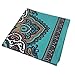 YOUR SMILE Blackish Green Silk Like Scarf Women's Fashion Pattern Large Square Satin Headscarf (147)