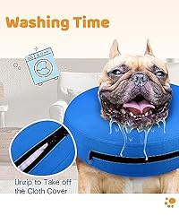 Supet Inflatable Dog Cone Collar Alternative After