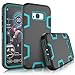 Tekcoo Galaxy S8 Case, S8 Cover, [Troyal Series] [Blue/Black] Hybrid Shock Absorbing Shock Dust Dirt Proof Defender Rugged Full Body Hard Cases Shell for Samsung Galaxy S8 5.8 inch Display