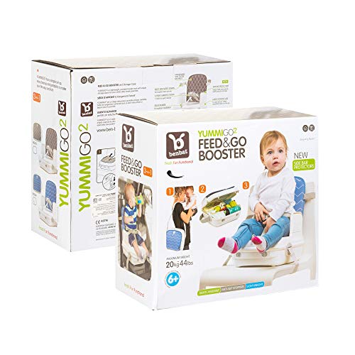 Benbat On-The-Go High Chair Booster Seat YummiGo2 (Grey and White) - Thumbnail 7