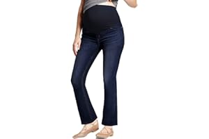 Hybrid & Company Super Comfy Stretch Women's Maternity Bootcut Jeans with Real Pockets