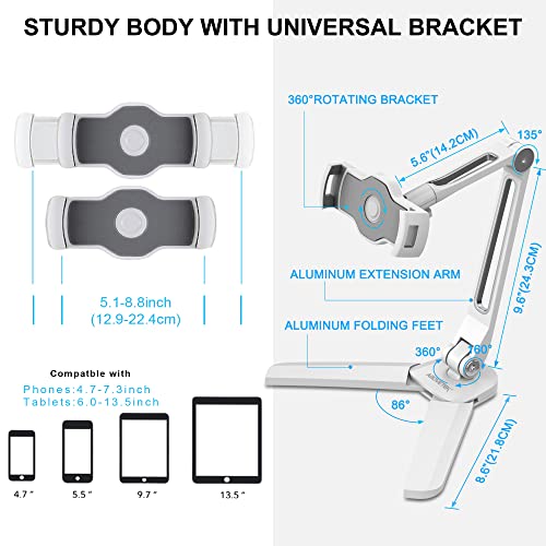 AboveTEK Under iPad Mount, 3 in 1 Highflex 360° iPad Wall Mount