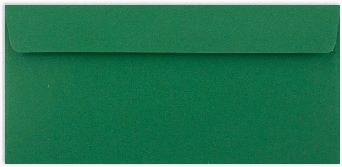 Envelopes DIN Long – Dark Green – 110 g/m²; 220 x 110 mm – Very Stable – Self-Adhesive – Quality Brand: Neuser Colourful 50 Umschläge dark green - Image 5